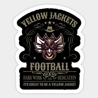 Yellow Jackets Football Sticker